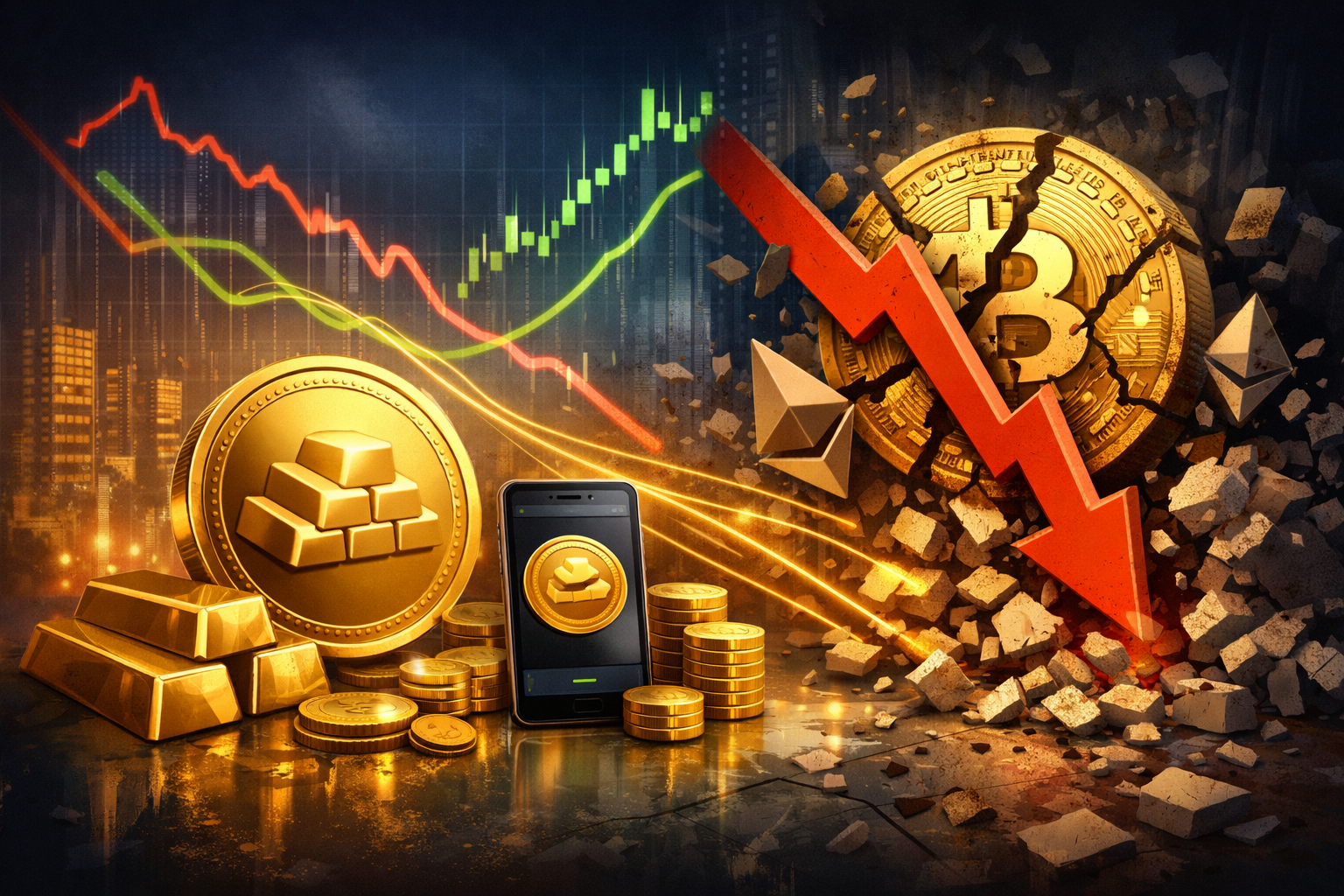 Why Gold-Backed Tokens Attract Capital When Crypto Sentiment Collapses