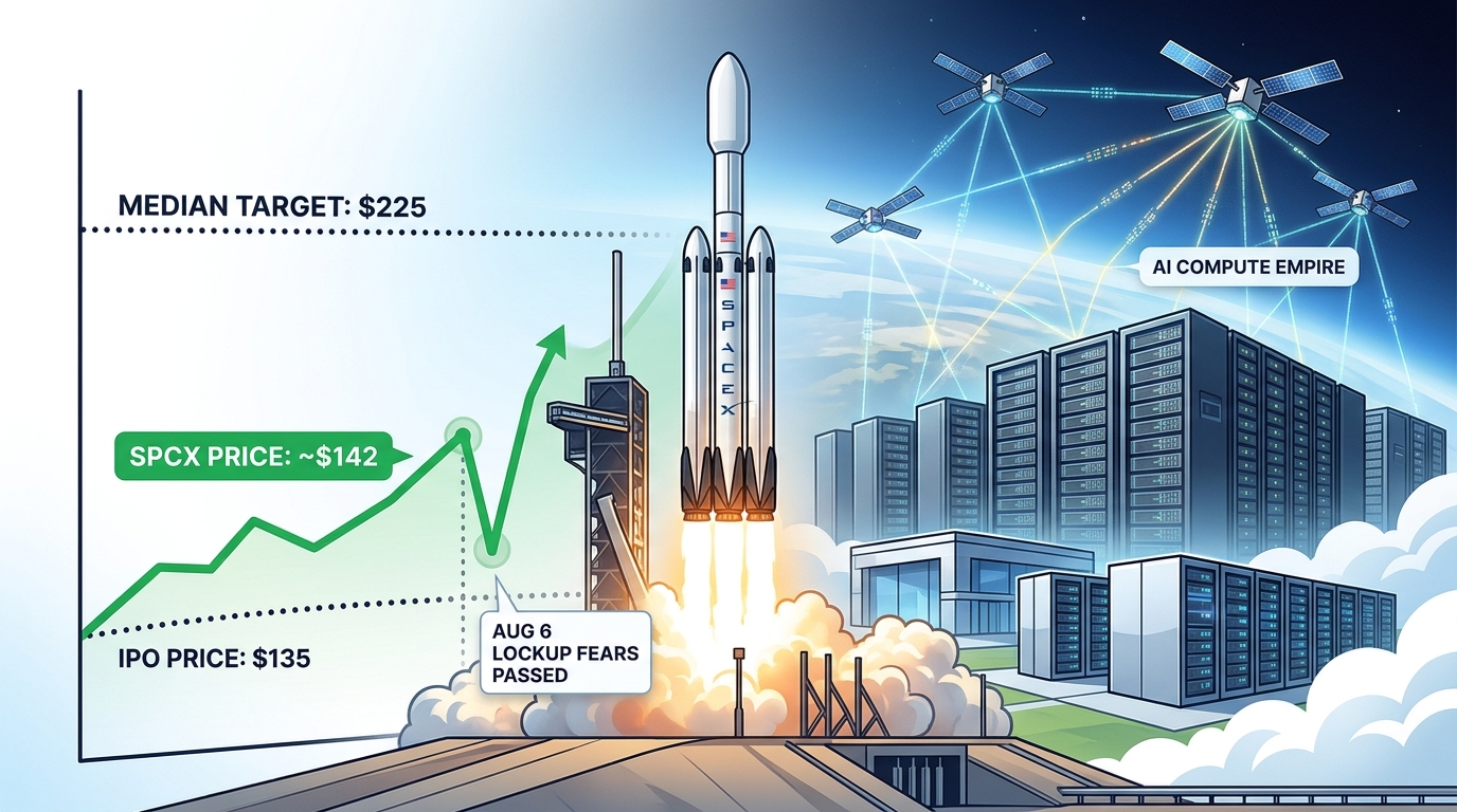 หุ้น SpaceX กลับขึ้นเหนือราคา IPO ที่ 135 ดอลลาร์สหรัฐ — จะมีโอกาสที่ SPCX จะตกลงต่ำกว่า 100 ดอลลาร์สหรัฐในปี 2026 หรือไม่?