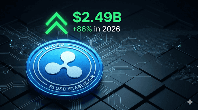 RLUSD достиг рыночной капитализации $2,49 млрд, увеличившись на 86% в 2026 году, и приближается к PYUSD