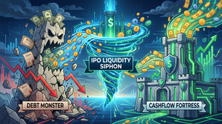 Monster Hutang vs. Benteng Arus Tunai: Siapa yang Runtuh Dahulu di Bawah Sifon Likuiditi IPO $3.5T (MicroStrategy & Bitmine)