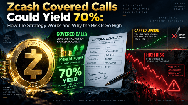 Zcash Covered Calls Could Yield 70%: How the Strategy Works and Why the Risk Is So High