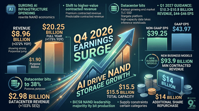 SanDisk Q4 FY2026 Earnings: Revenue Surges 372% to $8.96 Billion as AI Data Center Demand Fuels Record Results and $14 Billion Buyback