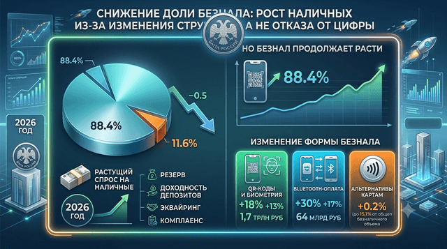 Why the Share of Cashless Payments Dropped in Russia in 2026: Rising Demand for Cash and What It Means