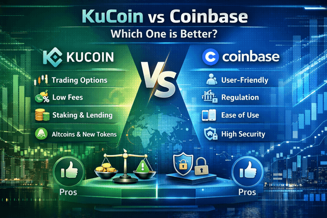 KuCoin बनाम Coinbase: कौन सा बेहतर है?