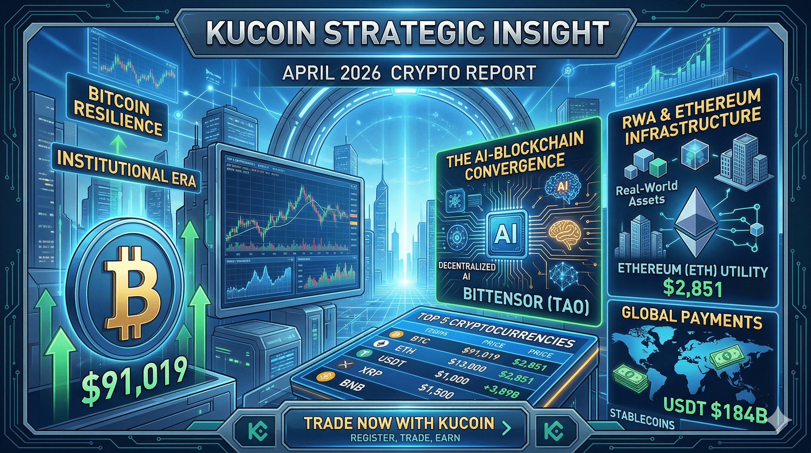 รายงานคริปโตเดือนเมษายน 2026: ข้อมูลเชิงกลยุทธ์จาก KuCoin