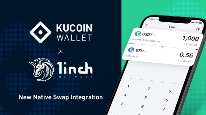 KuCoin Wallet Integrates 1inch For Implementing Native Swap Function