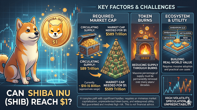 Достигнет ли Shiba Inu Coin $1 в 2026 году? Прогноз цены Shiba Inu