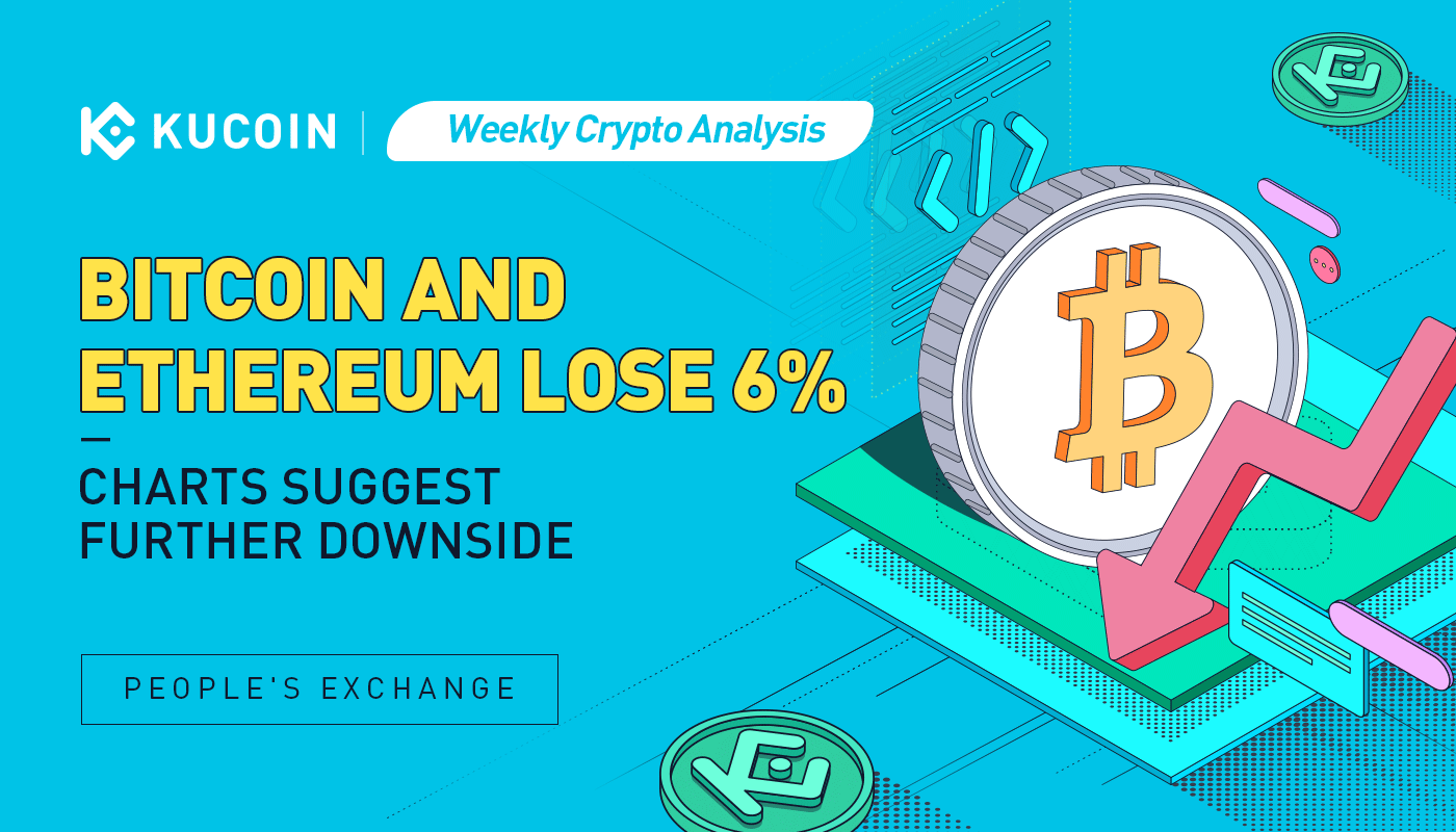 Weekly Crypto Analysis: Bitcoin and Ethereum Lose 6%; Charts Suggest Further Downside