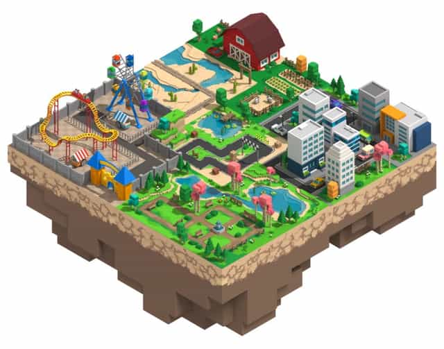 The Sandbox consists of LAND, ASSETS, and user-created activities, enabling new digital business opportunities