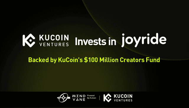 KuCoin Ventures Invests in Joyride Games, Inc., a Web3 Publishing Platform for Game Creators, which will be supported by KuCoin’s $100 Million Creators Fund