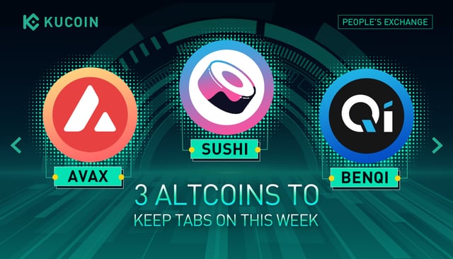 Three Altcoins to Explore | The AVAX Token Reversing the Crypto Markets Volatility with An Uptrend Last Week