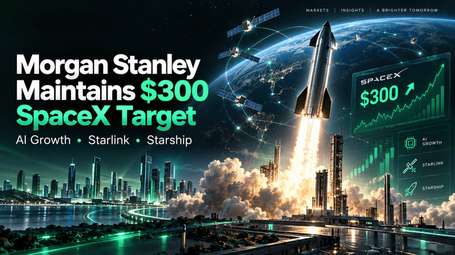 Morgan Stanley maintient son objectif de prix de 300 $ pour les actions SpaceX alors que la croissance de l'IA et Starship façonnent les perspectives