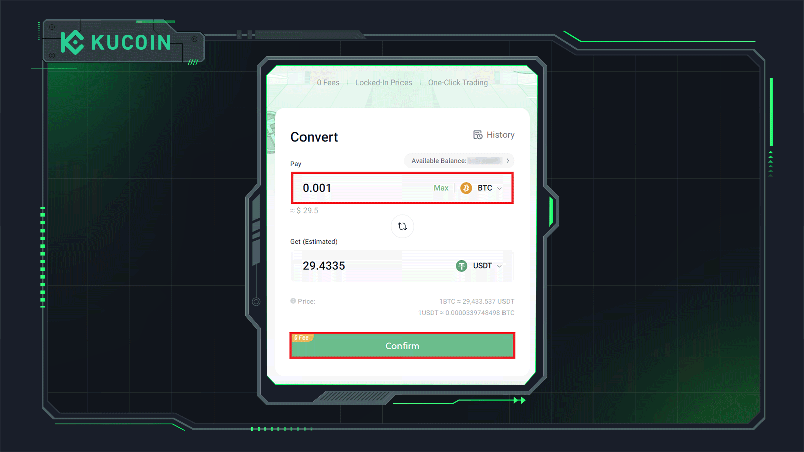 Set Your Parameters and Confirm the Conversion