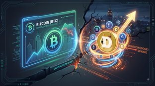 Bitcoin застыл, Dogecoin растёт: происходит ли перераспределение капитала криптовалют обратно в альткоины?