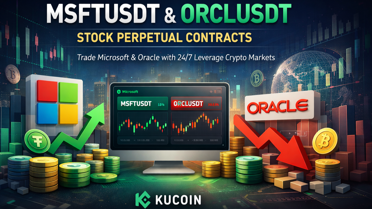 如何在 KuCoin 上交易 MSFT 與 ORCL 永續合約