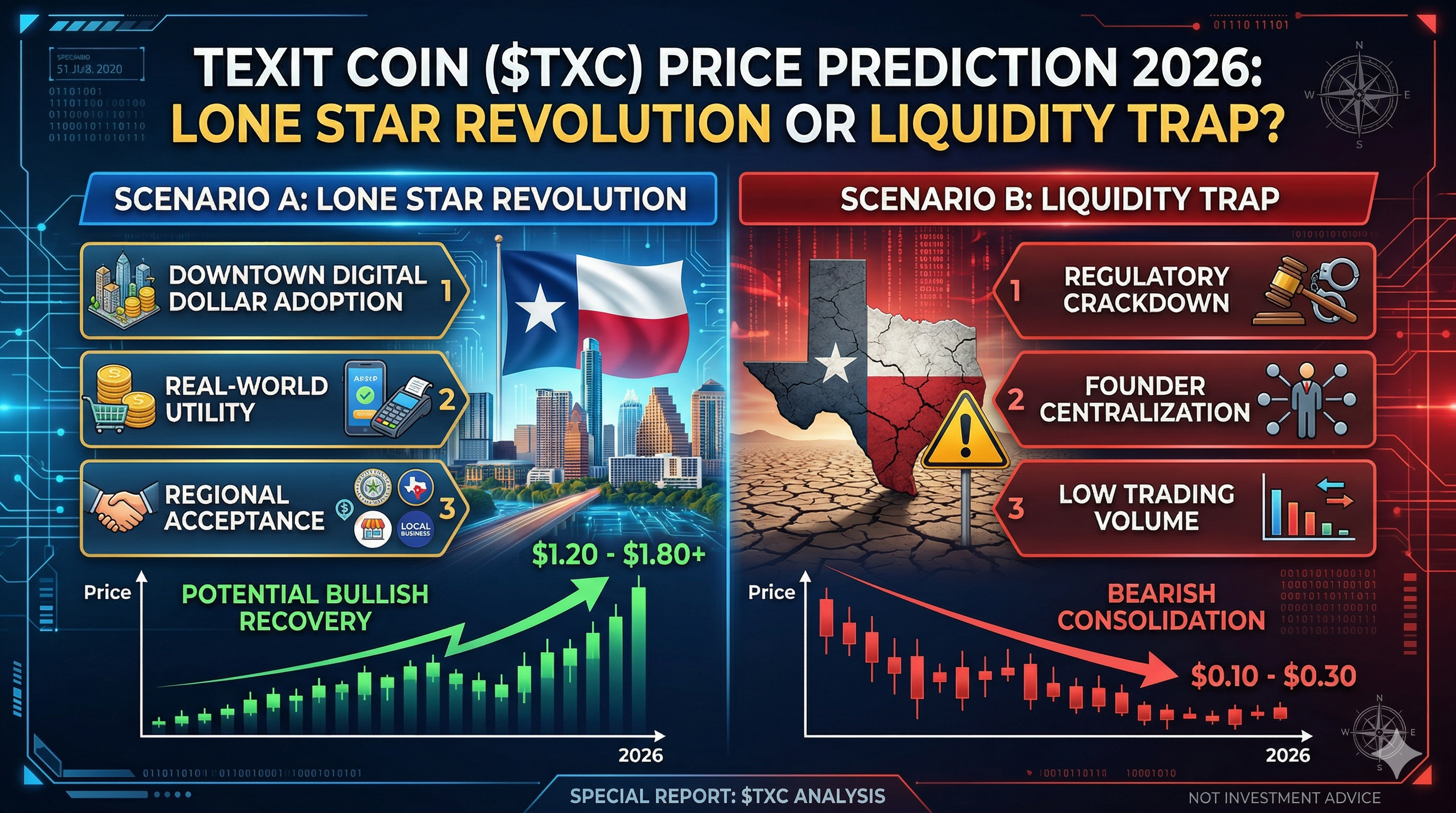 Прогноз цены TEXIT на 2026 год: Революция Лон Стар или ловушка ликвидности?