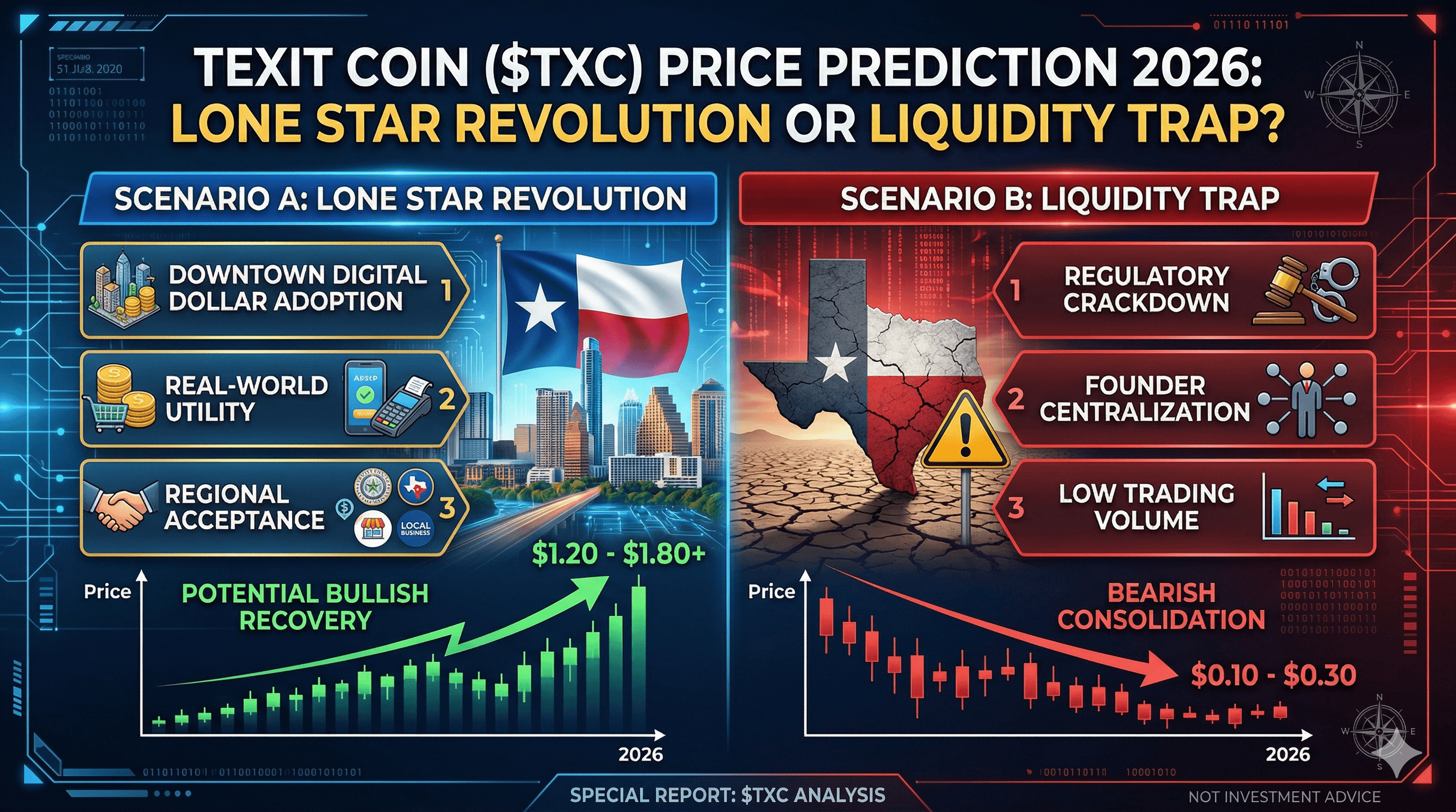 Прогноз цены TEXIT на 2026 год: Революция Лон Стар или ловушка ликвидности?