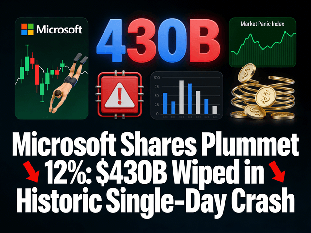 Les actions Microsoft plongent de 12 % - 430 milliards d'euros effacés dans l'effondrement historique d'une seule journée