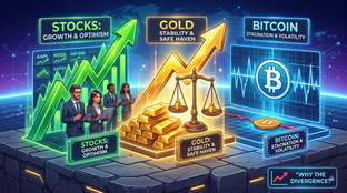 Tại sao bitcoin lại tụt hậu so với cổ phiếu và vàng trong năm 2026
