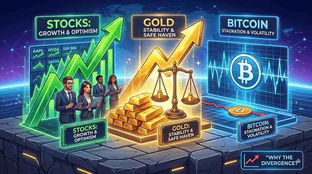 Why Bitcoin Is Falling Behind Stocks and Gold in 2026
