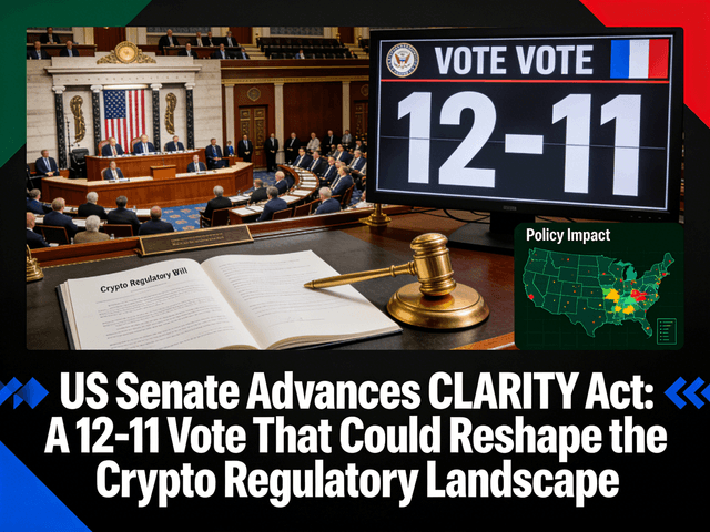 US Senate Advances CLARITY Act- A 12-11 Vote That Could Reshape the Crypto Regulatory Landscape