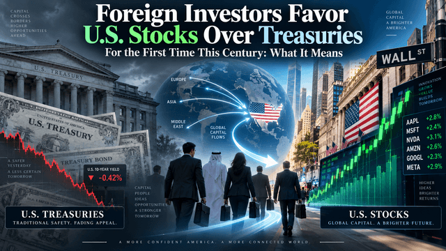 Foreign Investors Favor U.S. Stocks Over Treasuries for First Time This Century: What It Means