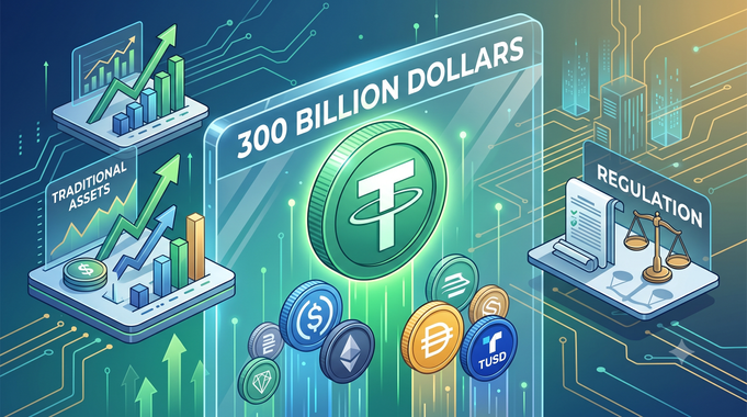 ¿Por qué el crecimiento de las stablecoins se estanca en 300 mil millones de dólares mientras Tether USDT sigue liderando?