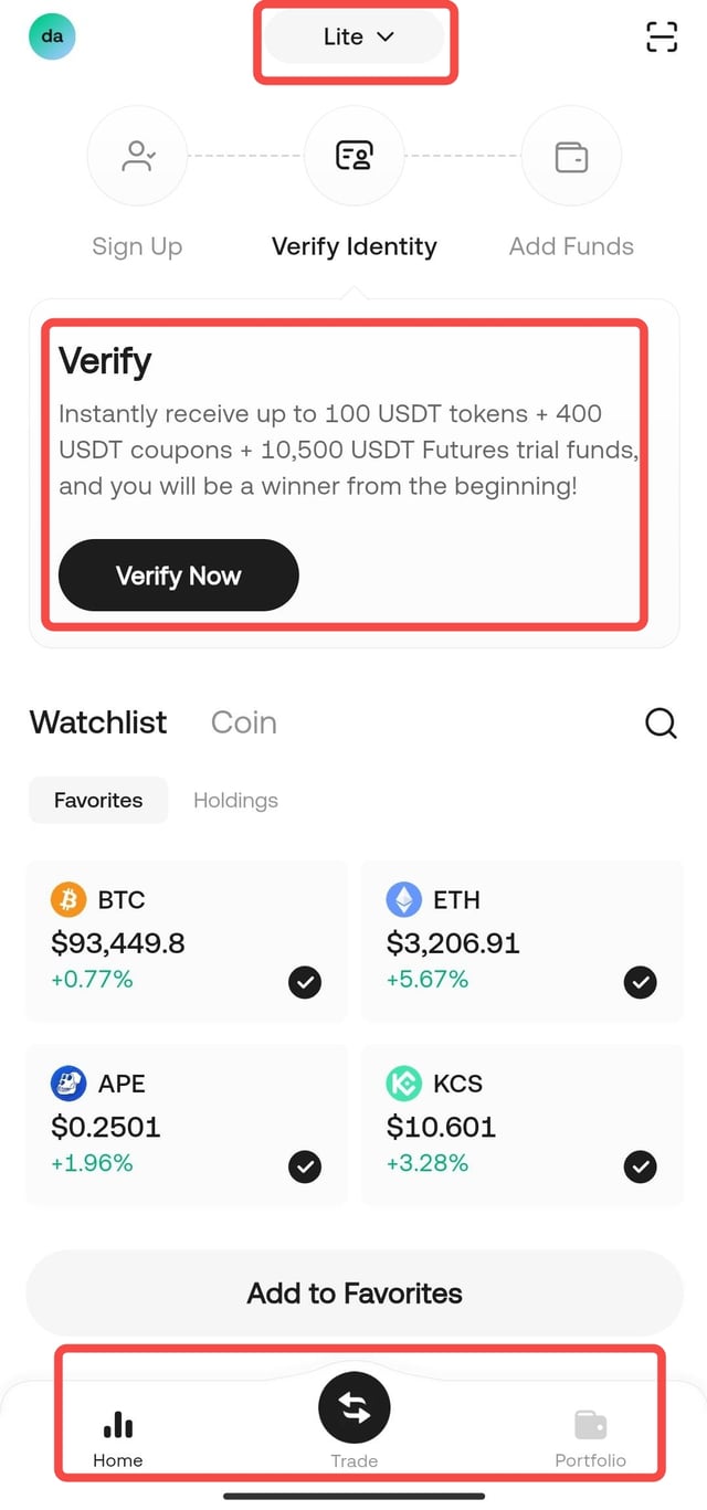 KuCoin Lite Version