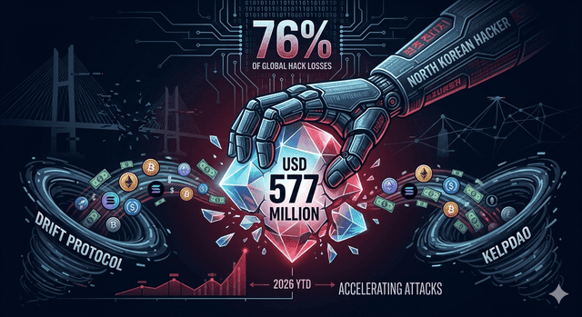 North Korea Crypto Hack 2026: $577 Million Stolen in Drift Protocol and KelpDAO Attacks