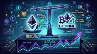 Các công ty kho bạc ethereum gặp khó khăn trong việc tạo ra alpha: Tại sao tương quan ETH gần như hoàn hảo của BitMine hạn chế lợi nhuận vượt trội