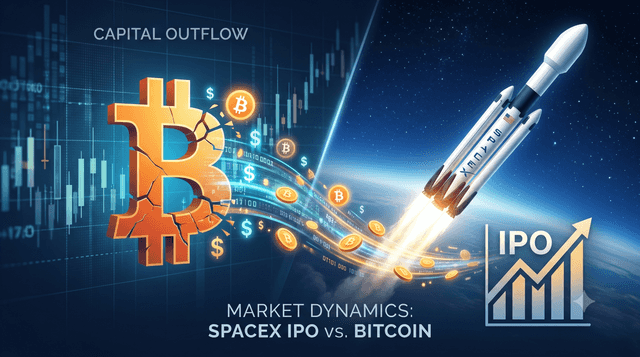 SpaceX IPO Could Threaten Bitcoin: Analysts Warn of Major Capital Outflow
