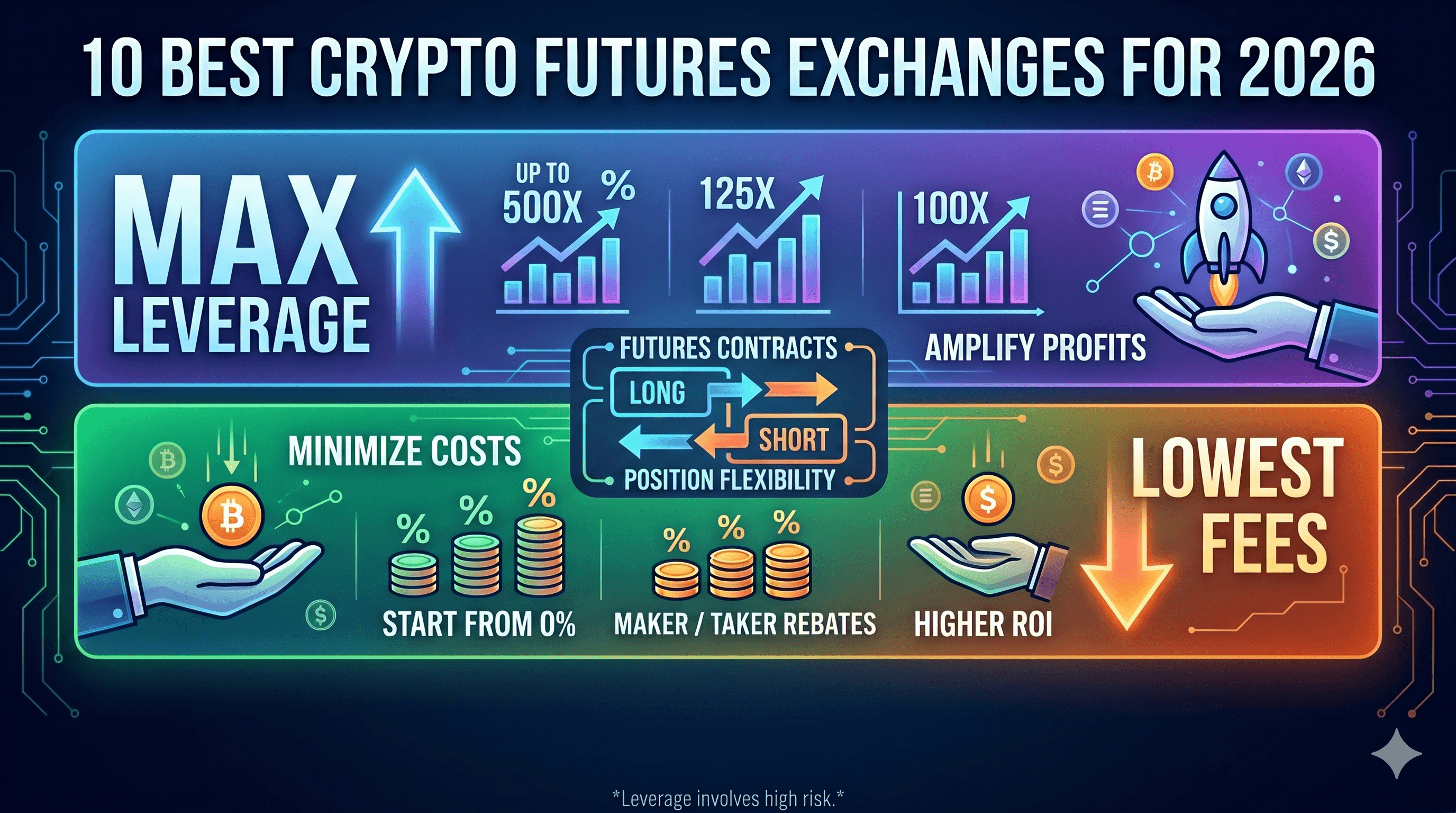 2026 İçin En İyi 10 Kripto Vadeli Borsa: En Düşük Ücretler & Maksimum Kaldıraç