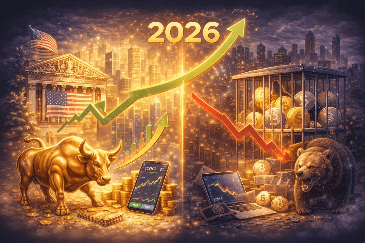 US stocks hit all-time highs: when will crypto break the bear market curse in 2026?
