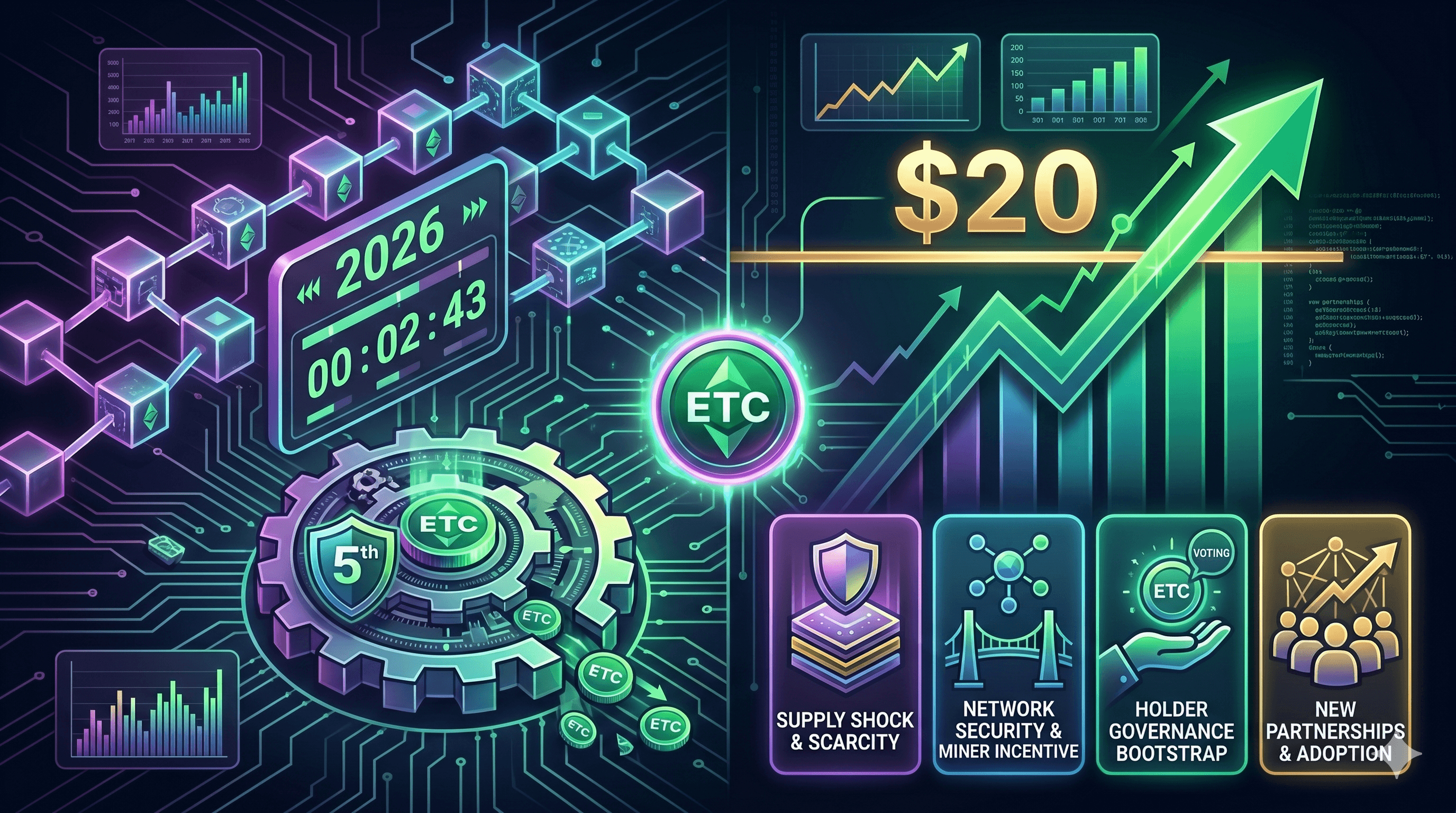 Ethereum Classic’s 2026 ‘Fifthening’: Will the 5th Reward Reduction Push ETC Past $20?