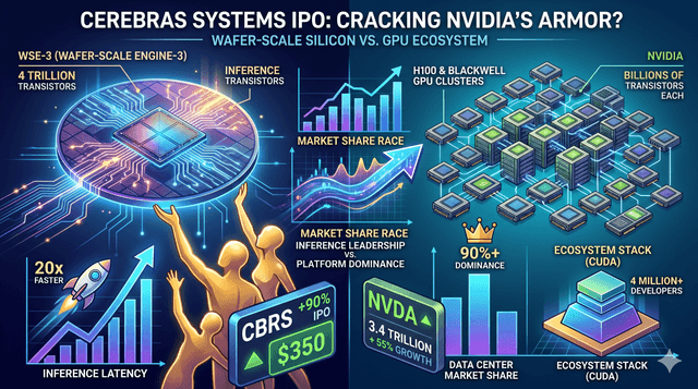 Cerebras (CBRS) IPO Soars 90% on Debut at $350: Can the Nvidia Challenger Reshape the AI Chip Market?