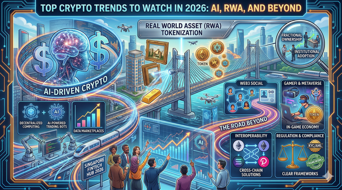 Ведущие криптовалютные тренды на 2026 год — ИИ, RWA и далее