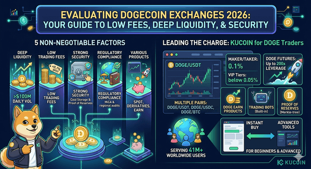 แพลตฟอร์มแลกเปลี่ยน Dogecoin ที่ดีที่สุดในปี 2026: ซื้อ เทรด และเก็บ DOGE อย่างปลอดภัยที่ไหน