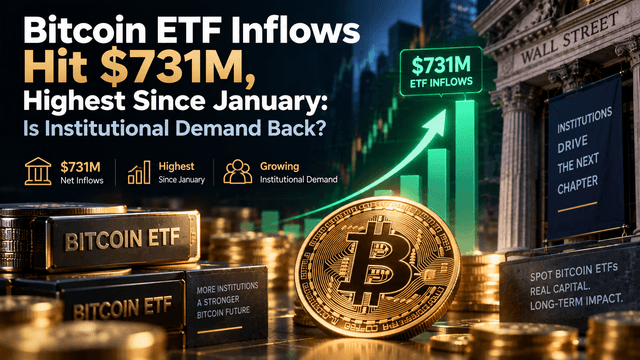 Bitcoin ETF Inflows Hit $731M, Highest Since January: Is Institutional Demand Back?