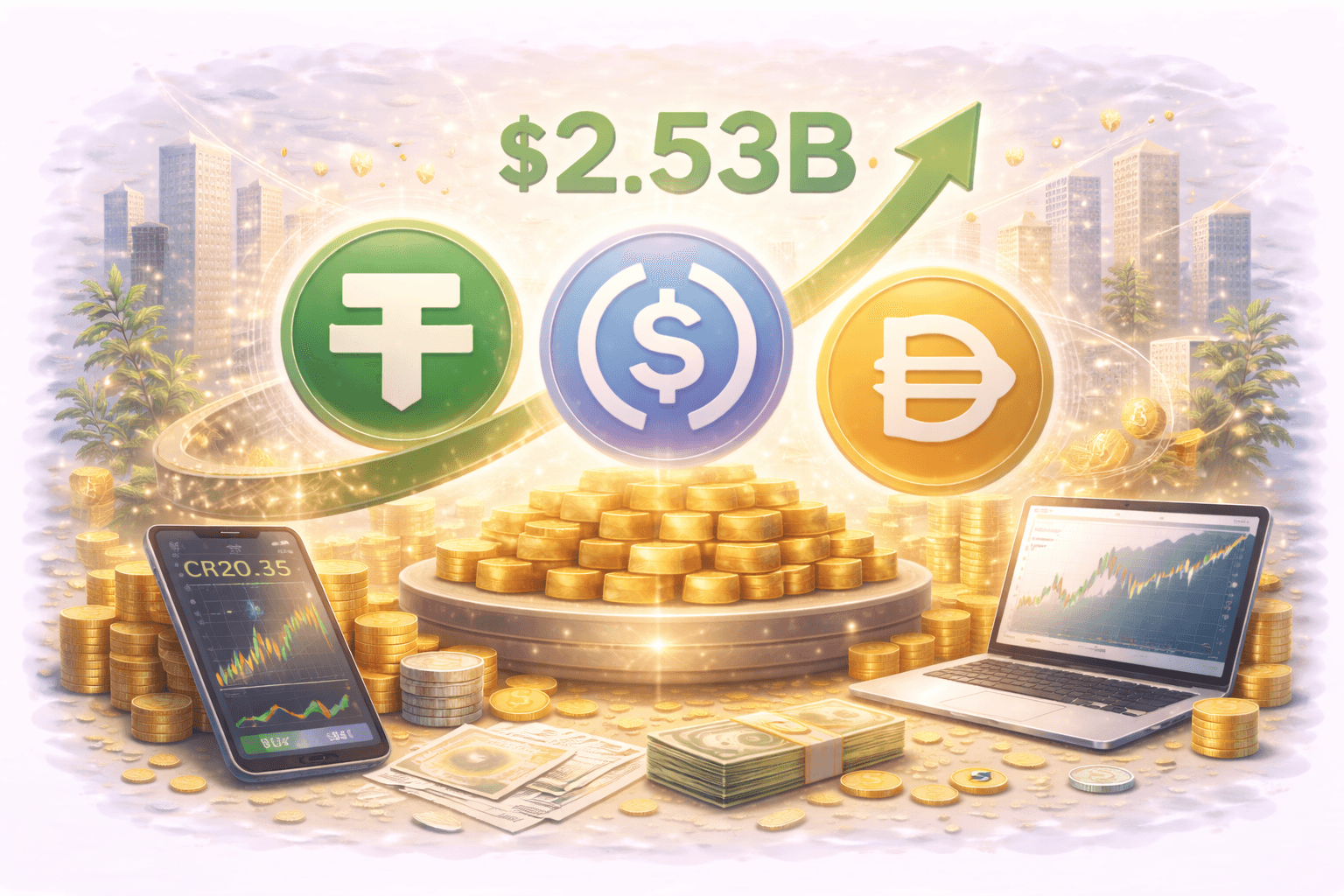 Stablecoin Market Cap Surge: Does a $2.53B Weekly Increase Signal an Imminent Bull Market?