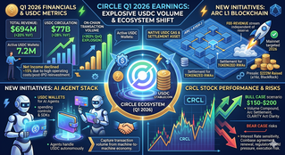 Circle Reports Q1 2026 Earnings: USDC Volume Surges 263%, Arc Blockchain Unveiled