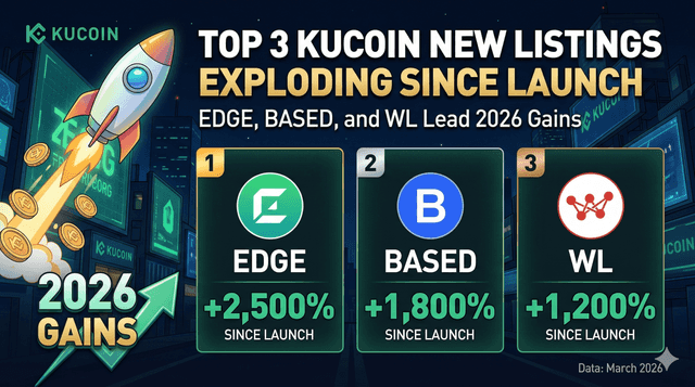 Top 3 mga Bagong Listado sa KuCoin na Nag-explode Pagkatapos ng Paglunsad: EDGE, BASED, at WL ang Namamayani sa Gains ng 2026