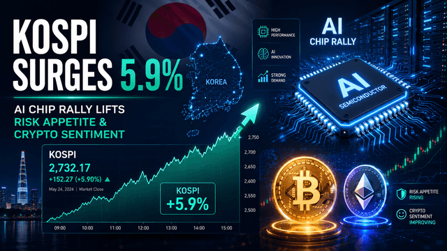 South Korea’s KOSPI Surges 5.9% as AI Chip Rally Boosts Global Risk Appetite and Crypto Sentiment