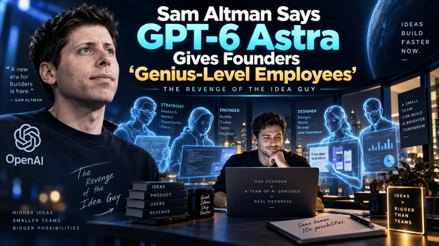 แซม อัลต์แมน ระบุว่า GPT-6 Astra มอบพนักงานระดับอัจฉริยะให้กับผู้ก่อตั้ง: การแก้แค้นของคนที่มีไอเดีย