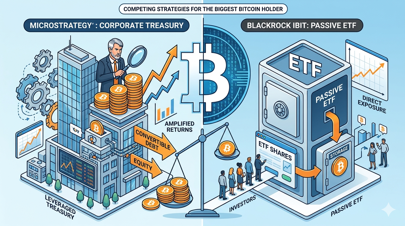 В чем различие между стратегией bitcoin MicroStrategy и ETF IBIT BlackRock?