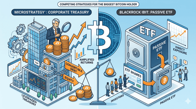 What Differentiates MicroStrategy’s Bitcoin Strategy from BlackRock’s IBIT ETF?