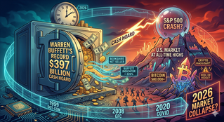 El récord de $397 mil millones en efectivo de Warren Buffett: ¿Se acerca un colapso del mercado en 2026?