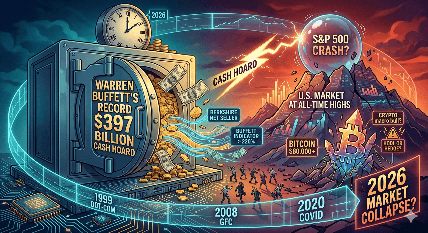 Warren Buffett's Record $397 Billion Cash Hoard: Is a 2026 Market Crash Coming?