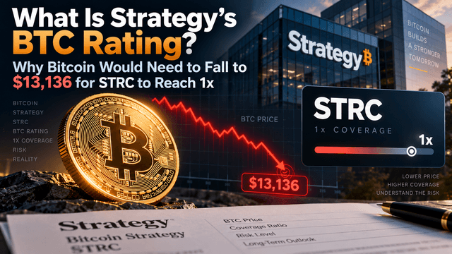 อัตราการให้คะแนน BTC ของกลยุทธ์คืออะไร? ทำไม Bitcoin จึงต้องลดลงเหลือ $13,136 เพื่อให้ STRC บรรลุ 1x