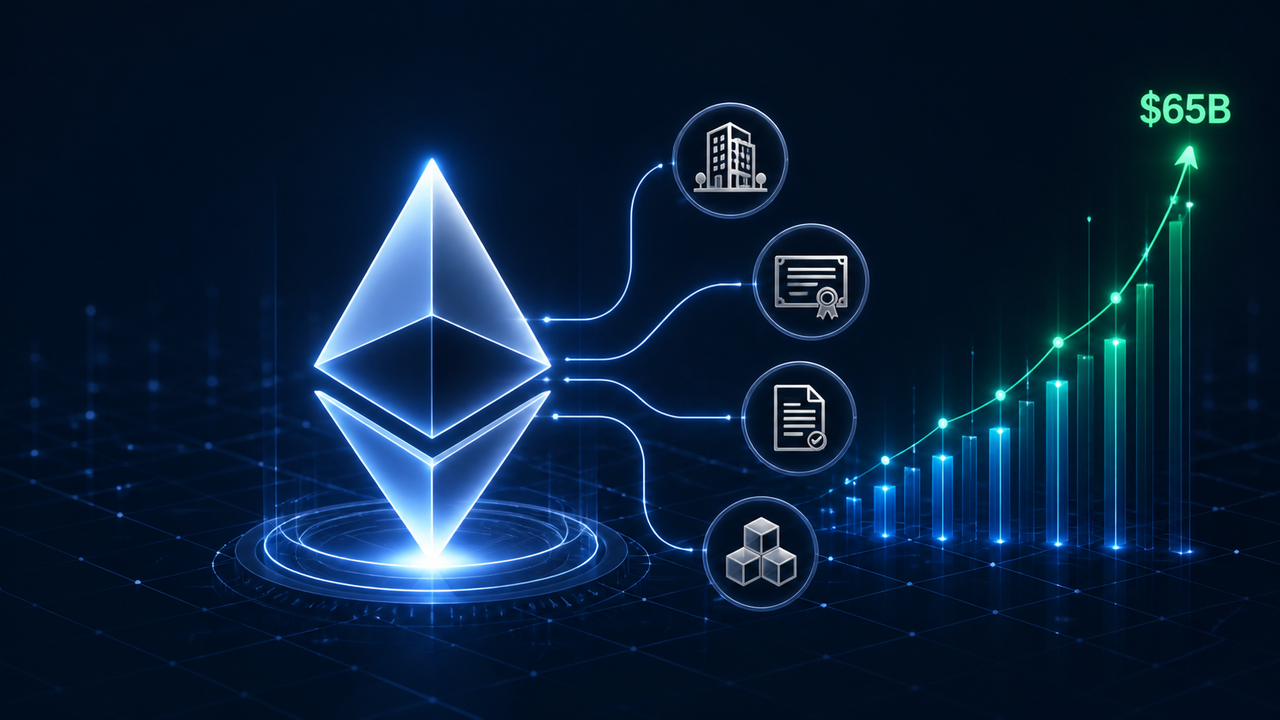 Ethereumがトークン化の急増により、650億ドルのRWA市場を支配