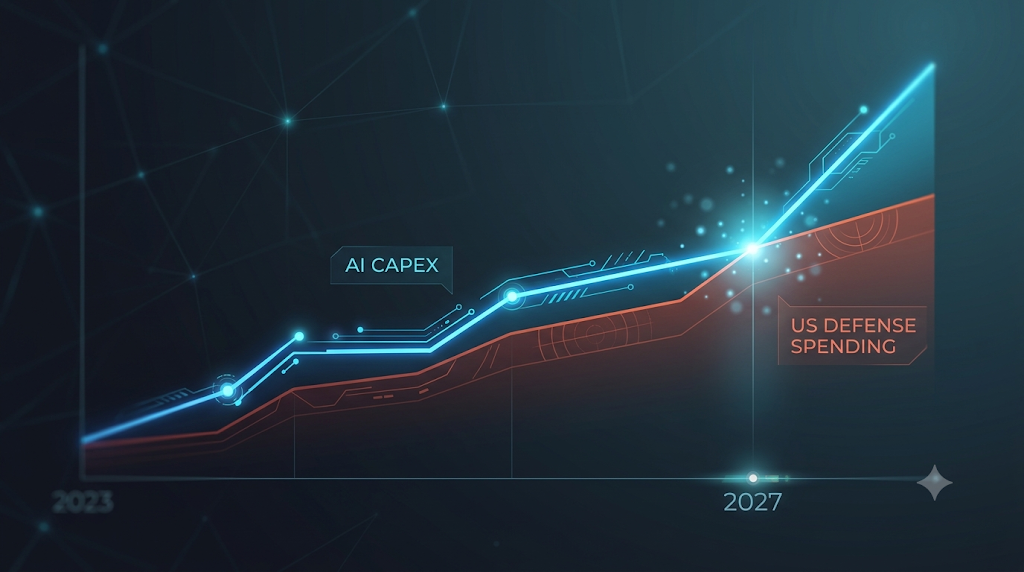 Big Tech AI Capex to Hit 3.2% of US GDP by 2027, Surpassing Defense Spending for the First Time